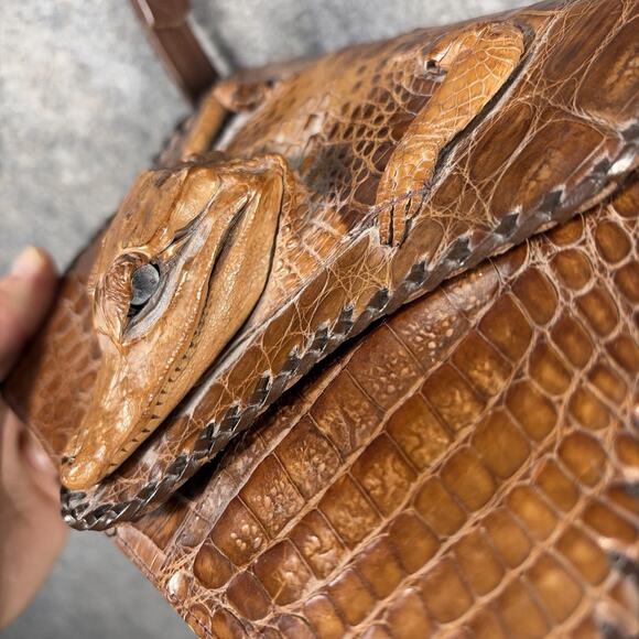 Vintage Cuba Florida Baby Alligator Full Body Taxidermy Handbag Purse - Picture 12 of 15